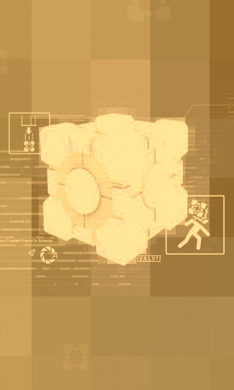 Высокотехнологичный куб из Портал обои