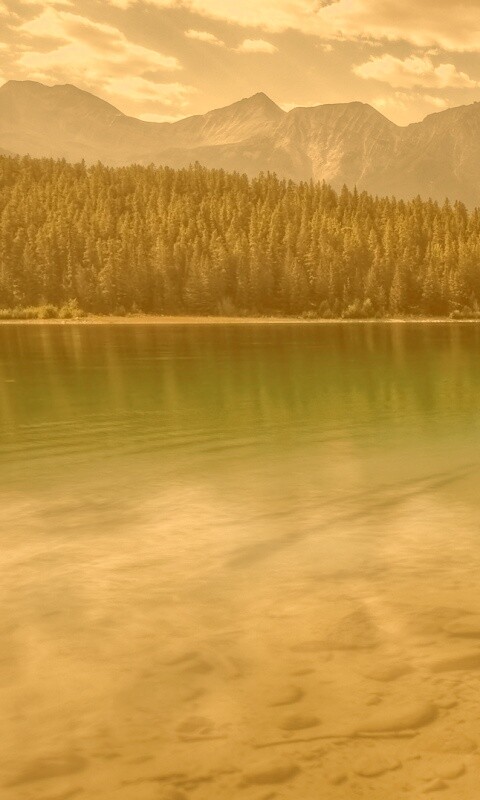 Зеленое озеро обои