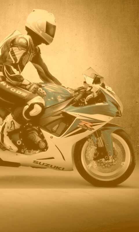 Suzuki и мотоциклист обои