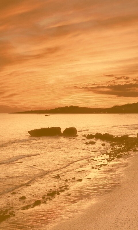 Бесподобный закат на море обои