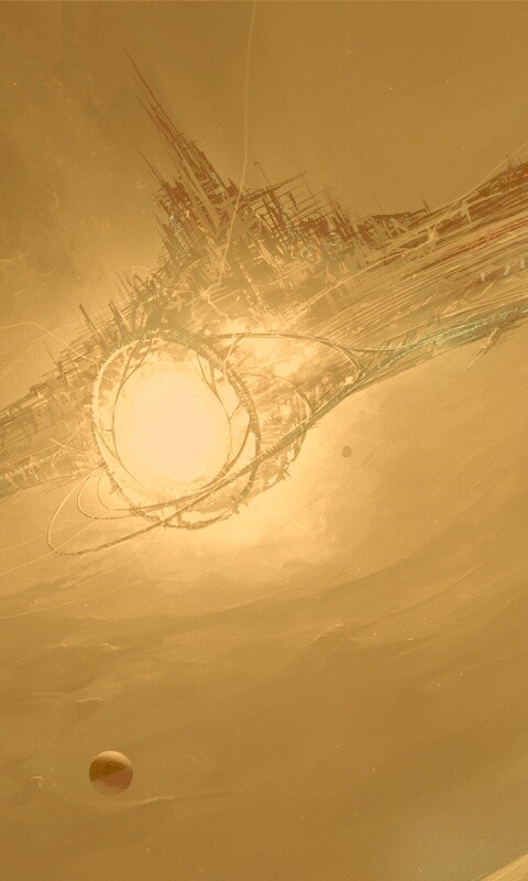 Зловещая космическая станция обои