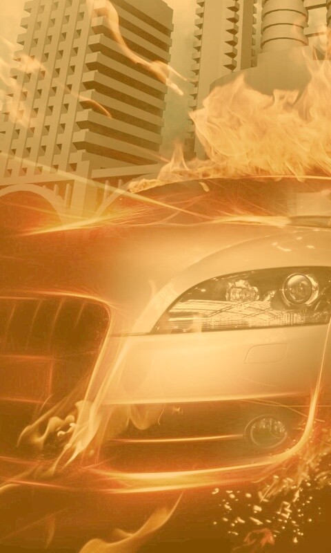 Ауди в огне обои