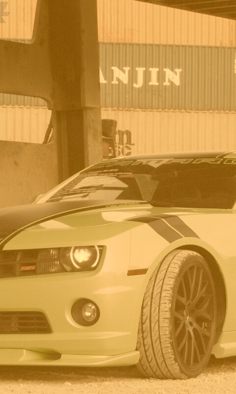 Шевролет камаро зеленый обои