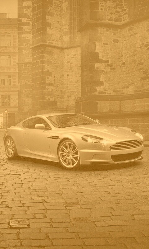 Серебристый Aston Martin обои