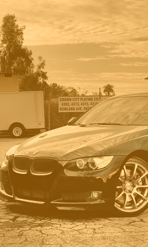 Чёрный БМВ обои