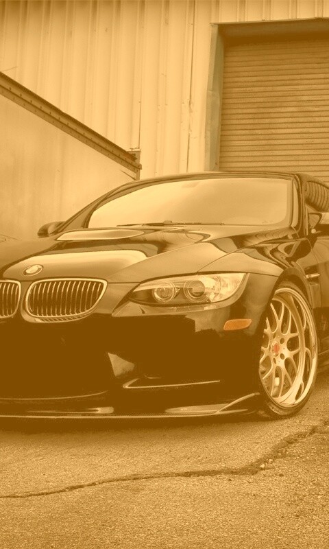 Чёрный БМВ обои