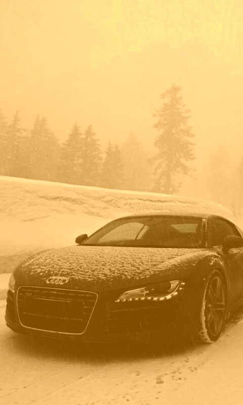 Audi R8 зимой обои