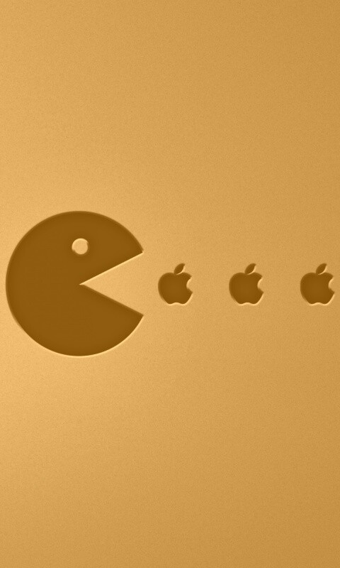 Пэкмен против Apple обои