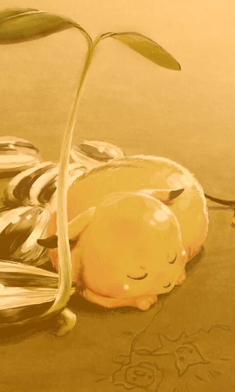 Пикачу отдыхает обои