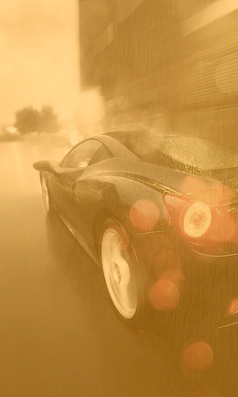 Ferrari под дождем обои