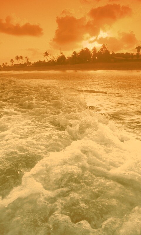 Огненный пляж обои