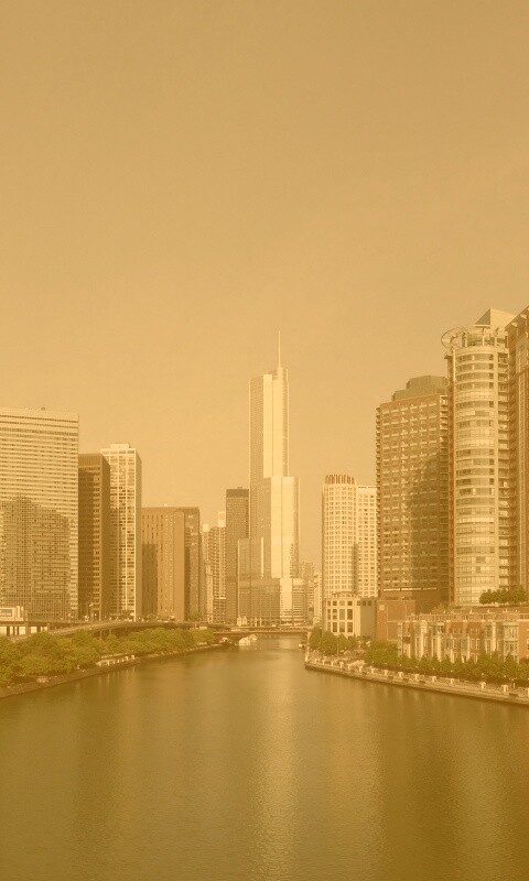 Вид на Чикаго обои