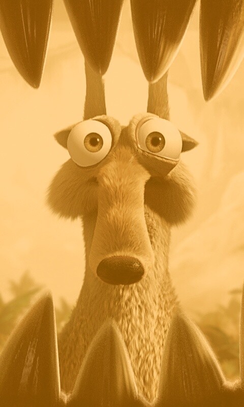 Скрэт и динозавр обои