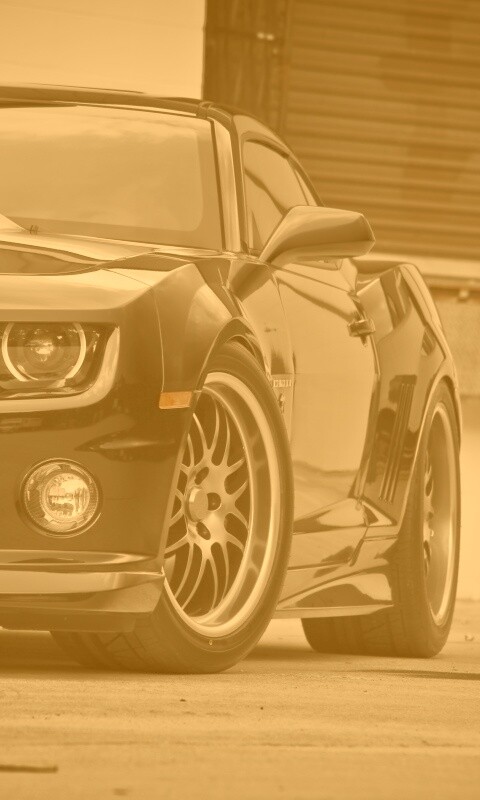 Черный шевроле обои