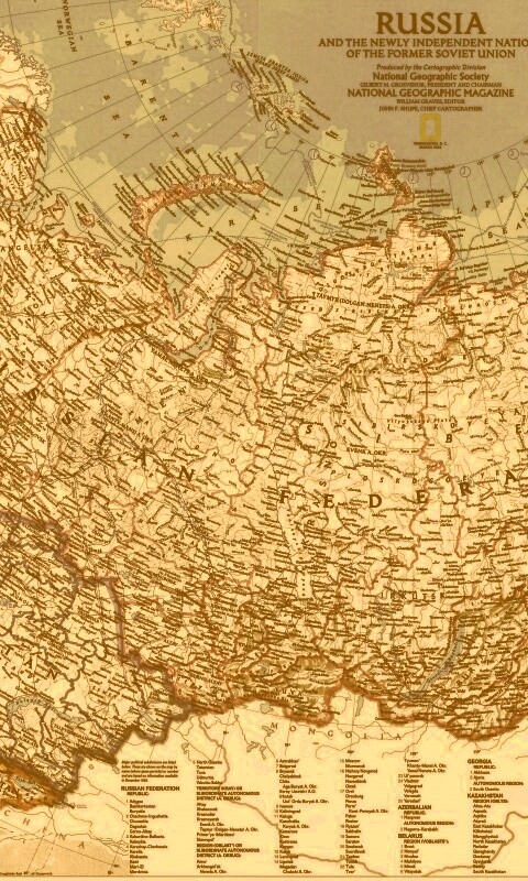 Карта России обои