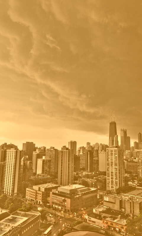 Туча над городом обои