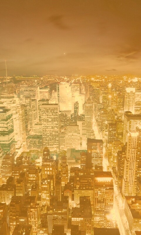Вид на ночной Нью-Йорк обои