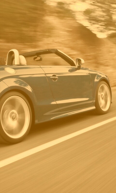 Синий кабриолет Audi обои