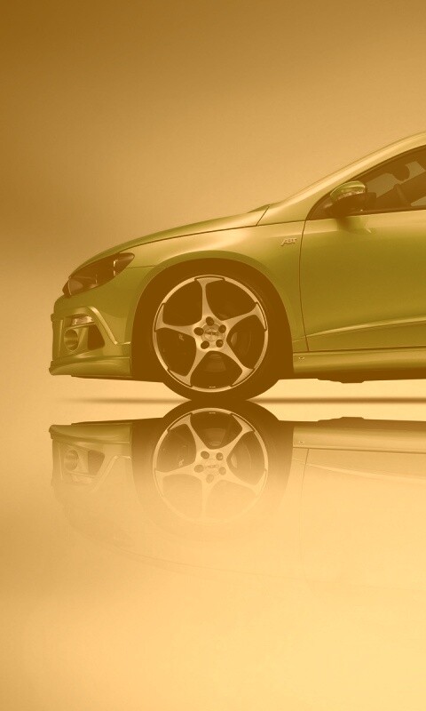 Зелёный трёхдверный хэтчбек обои