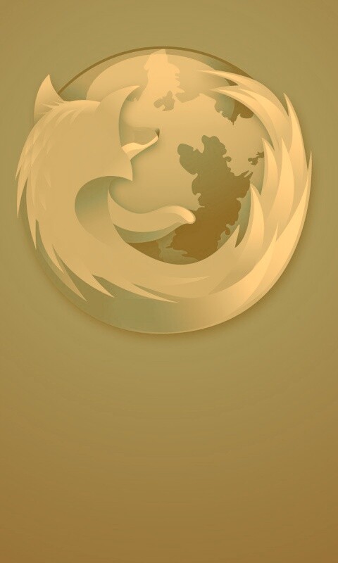 Логотип Firefox в синих тонах обои