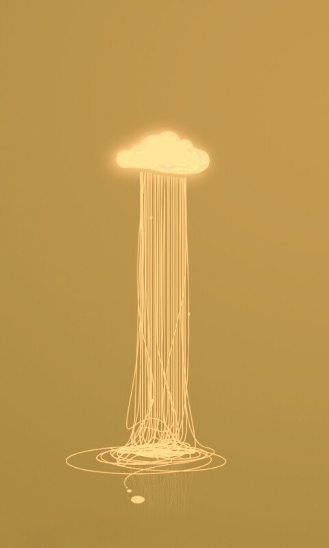 Тучка изливается нитями обои