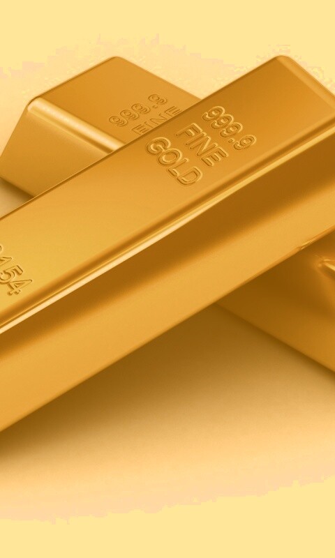 Настоящее золото в слитках обои