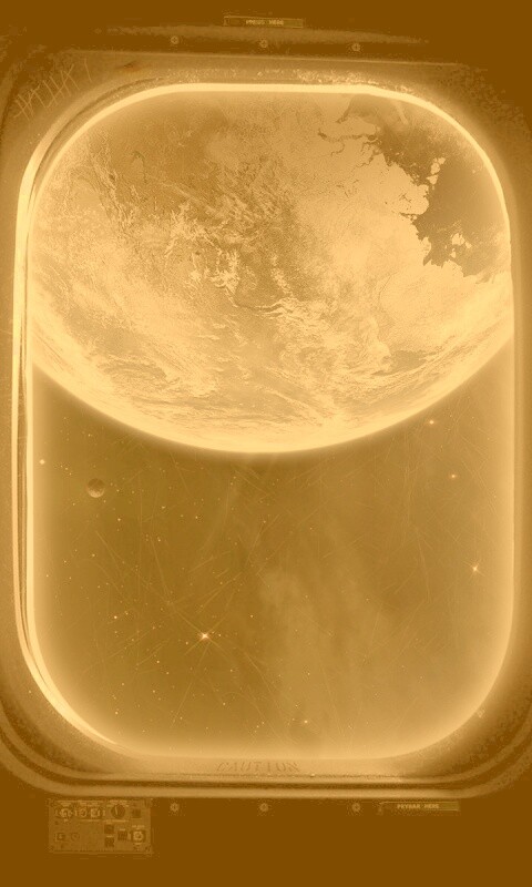 Вид на Землю из иллюминатора космической станции обои