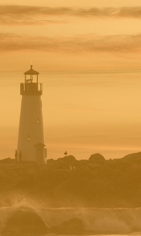 Вечерний маяк обои