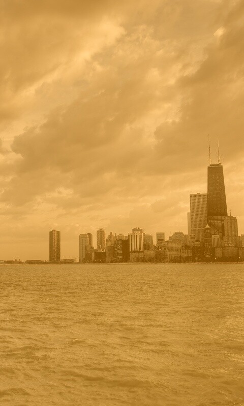 Вид на Чикаго обои