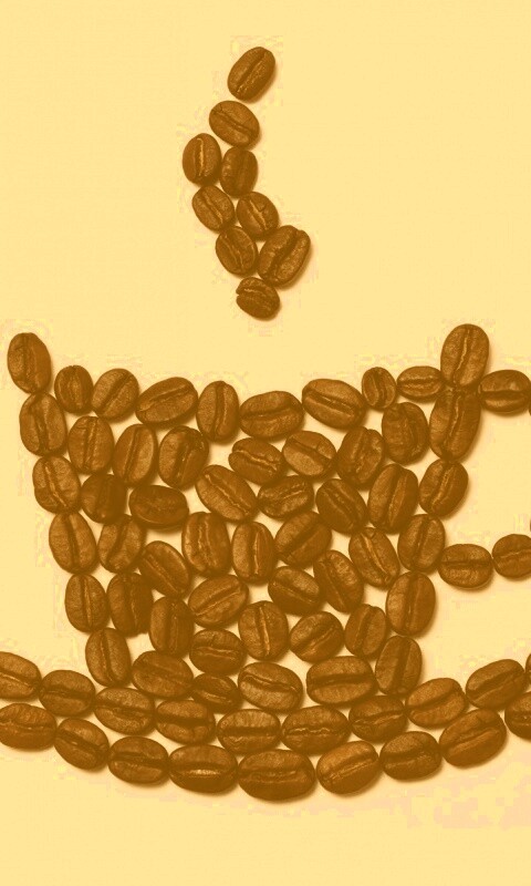 Картина из кофейных зёрен обои