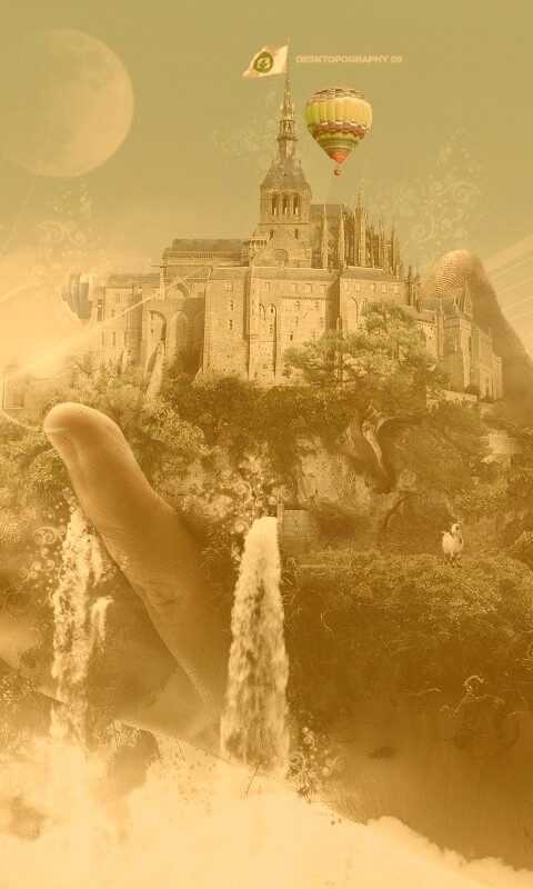 Замок в руке обои