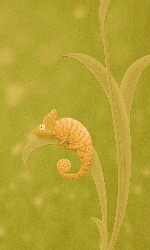Хамелеон замаскированный под улитку обои