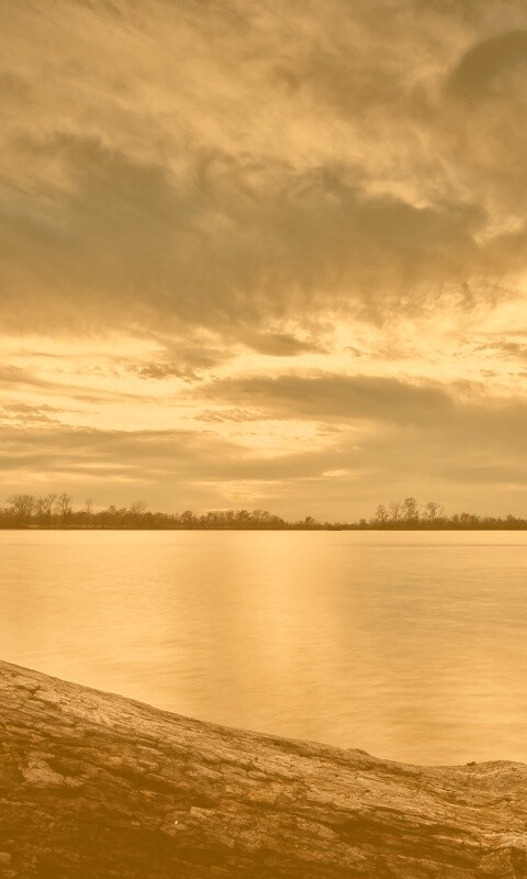 Закат на озере обои