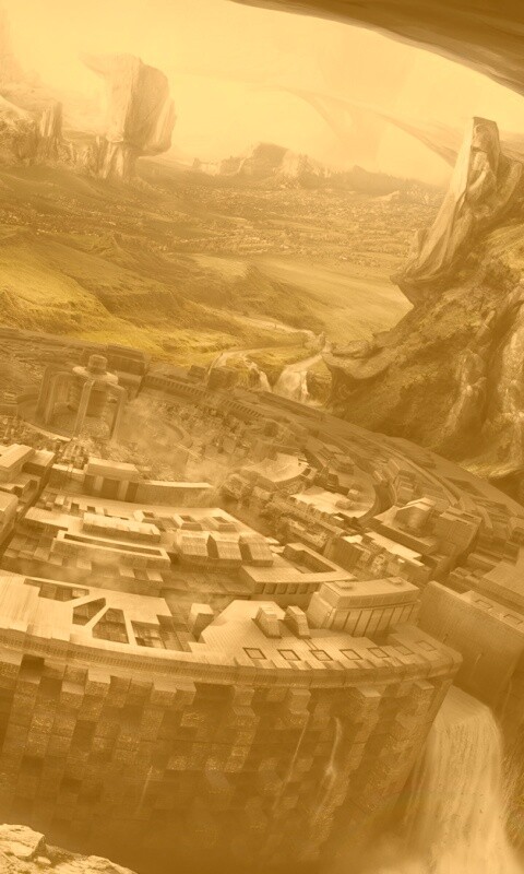 Город в скалах обои