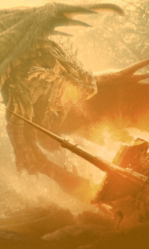 Атакующий дракон обои