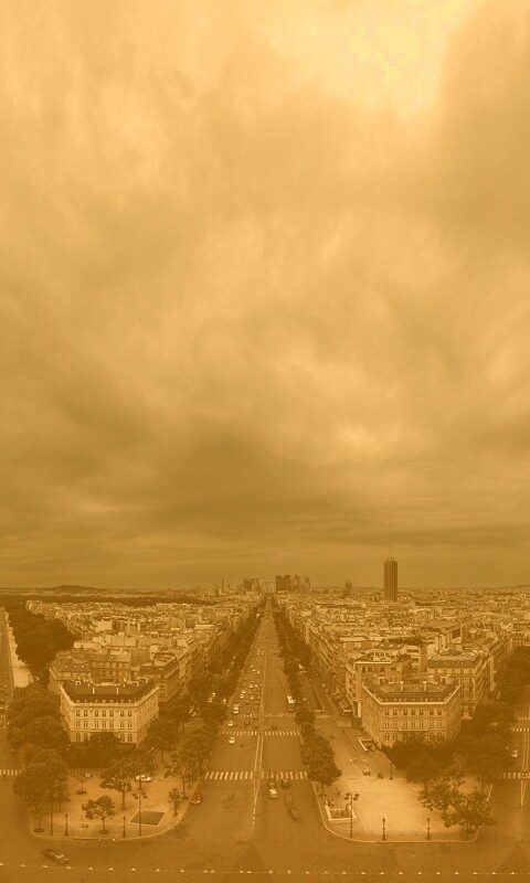 Париж широкоугольным объективном обои