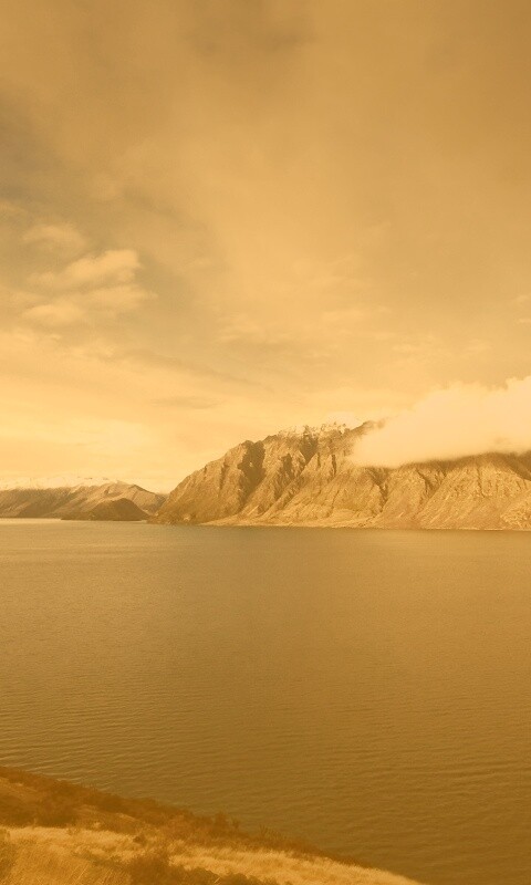 Живописная широкая река обои