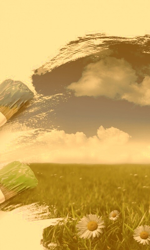 Нарисованный мир обои