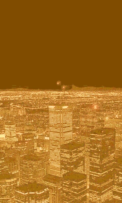 Вид на здания ночного города обои