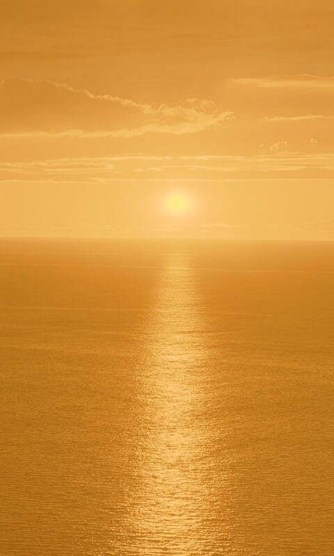 Закат и его отражение в море обои