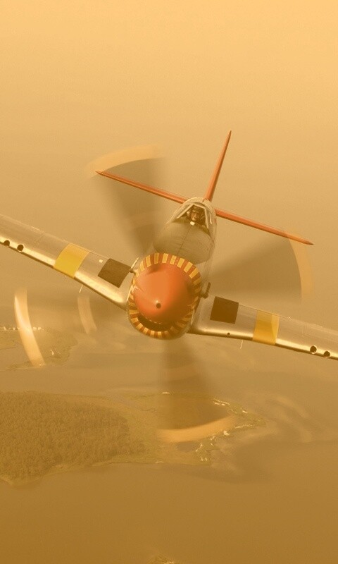 Пропеллерный самолёт обои