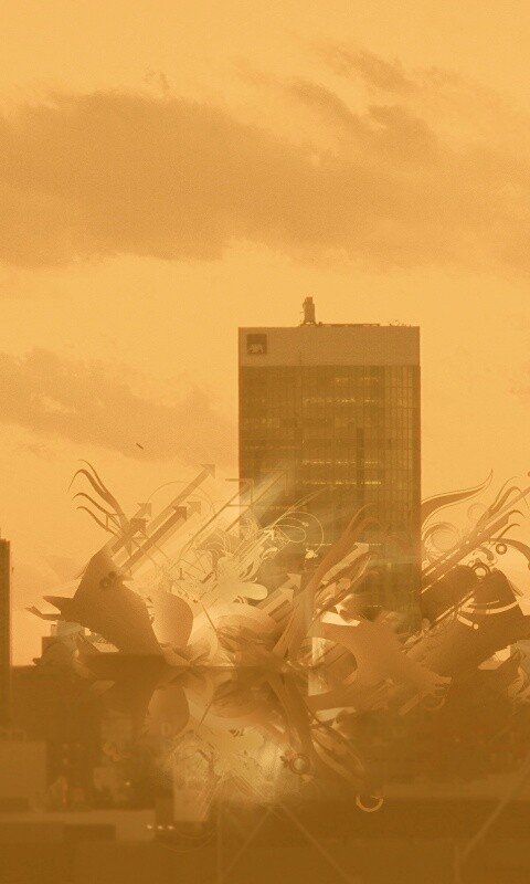 3D абстракция прямо в городе обои