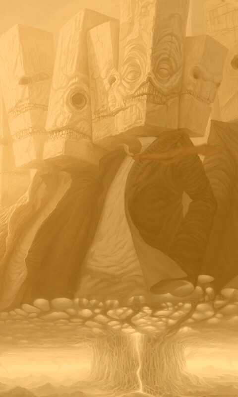 Каменные головы обои