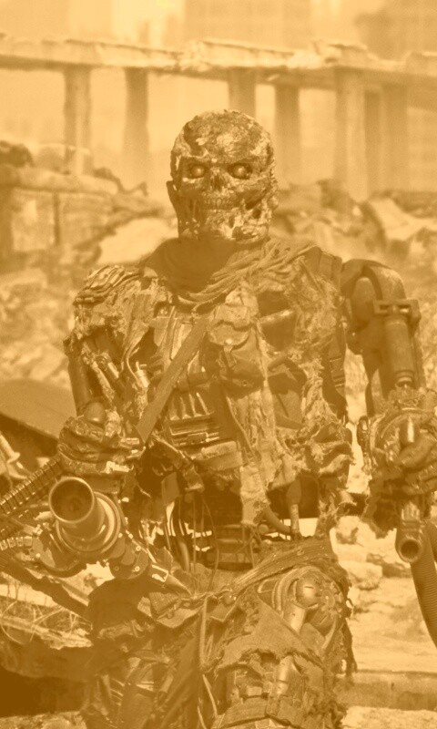 Терминатор на развалинах обои