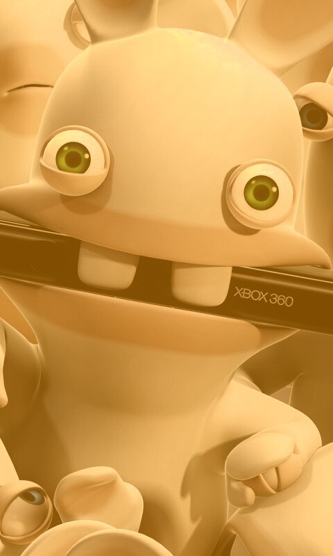 Кролик грызет кинект обои