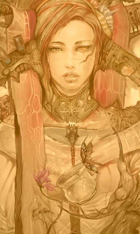 Странная девушка обои