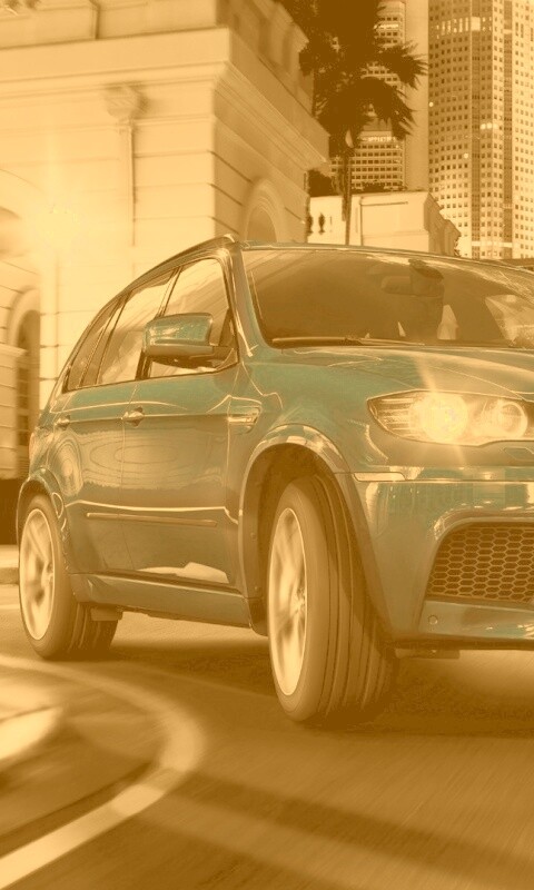 Синий кроссовер BMW обои