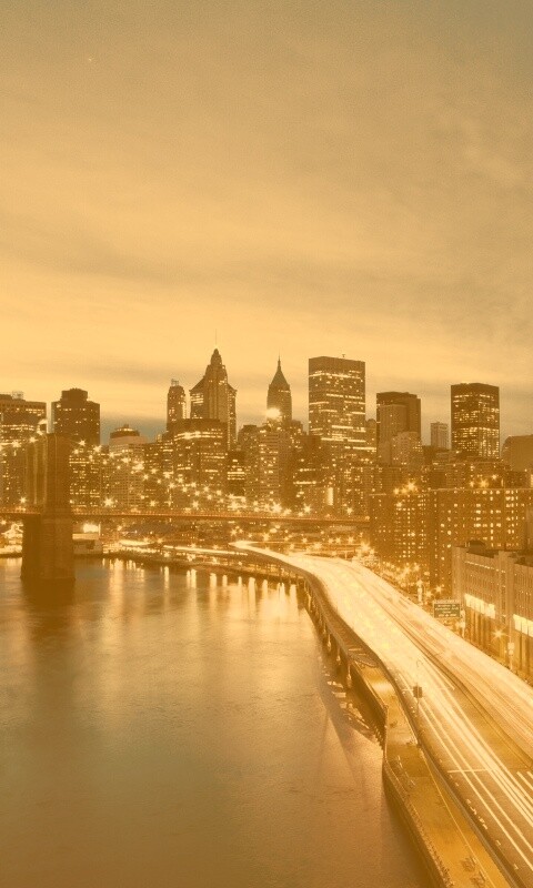 Город светит окнами в ночи обои