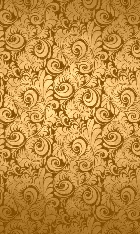 Черный фон с узорами и завитками обои