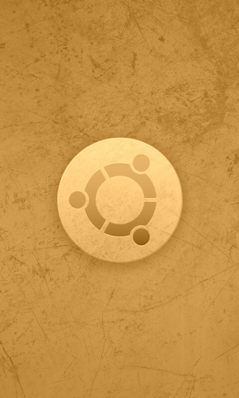 Логотип убунту из металла обои